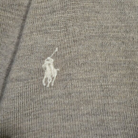 Ralph Lauren Sport 90s Merino Wool Boyfriend Fit Vz neck Cardigan Sweater Size M - Picture 4 of 9